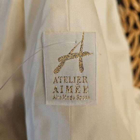 Atelier Aimee Ivory/Blue Wedding Dress 48/12 NWT - Picture 9 of 10